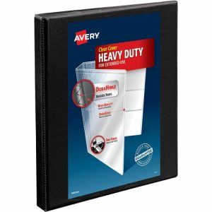 Avery  Slant Ring View Binder,1/2" Cap.,Stnd,11"x8-1/2", Black