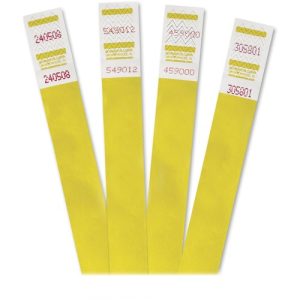 Advantus Corp.  Wrist Band, Numbered, 3/4"x9-3/4", 500/PK, Yellow