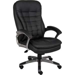 Boss Office Products  Chair,Executive,HghBack,CaressoftPlus,27"x31-1/2"x43-1/2",BK
