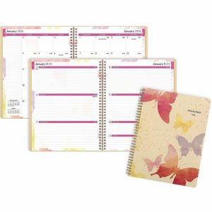 AT-A-GLANCE  Wkly/Mthly Planner, Jan-Dec, 2PPM, 8-1/2"x11", Watercolors