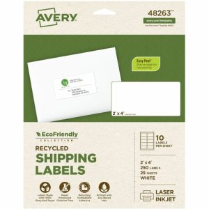 Avery  Labels, Shipping, 2"x4", 250/PK, White