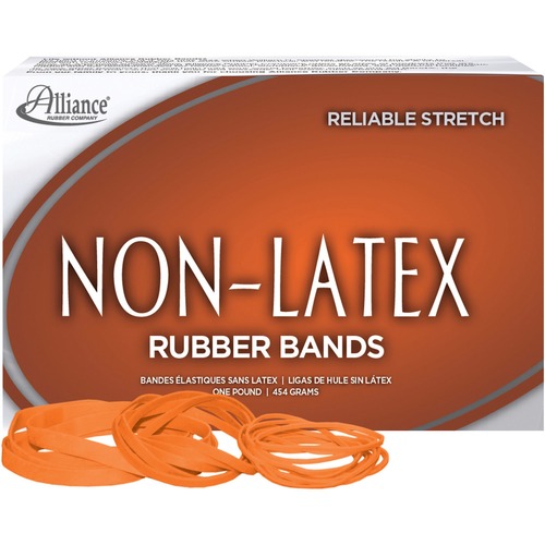 Alliance Rubber Company Rubber Bands, Latex-free,Mix No.54,Orange,1LB BX