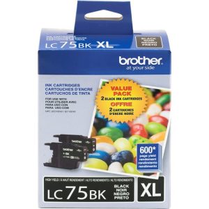 Brother  Ink Cartridges, High Yield, 600 Page Yield, 2/PK, Black