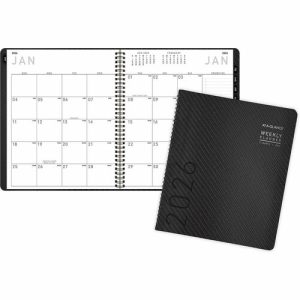 AT-A-GLANCE  Desk Monthly Appt Book, Textured, 2PPM, 9"x11', Graphite
