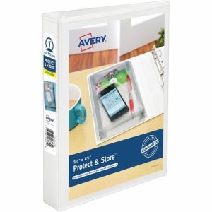 Avery  View Binder, Mini, 1" Cap, f/5-1/2"x8-1/2" Sheets, White