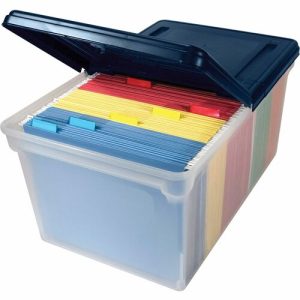 Advantus Corp. File Tote, Extra Capacity, 14-1/2"x23-1/2"x11-1/4", CL/NY