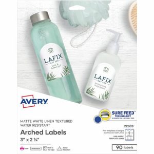 Avery  Arched Custom Labels, 3"x2-1/4", 90/PK, WE Textured