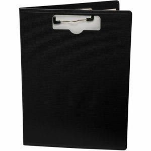 Baumgartens Portfolio Clipboard, 1/2" Cap, Vertical, Ltr, Black