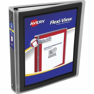 Avery  Flexi View Binder, 1-1/2" Capacity, Black