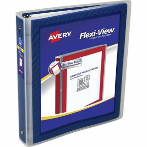 Avery  Flexi View Binder, 1-1/2" Capacity, Navy