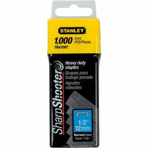 Bostitch (Stanley Bostitch)  HD Staples, 1/2" Stanley Staples, 1000/BX, Silver