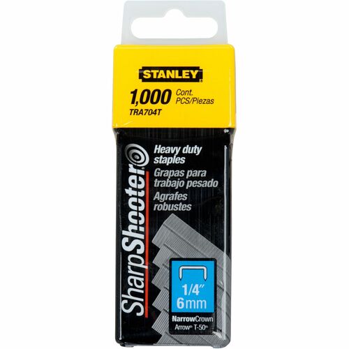 Bostitch (Stanley Bostitch) HD Staples, 1/4" Stanley Staples, 1000/BX, Silver