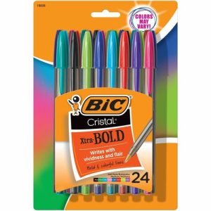 Bic  Ballpoint Pens, 1.6mm, Xtra Bold, 24/PK, Fashion Assorted