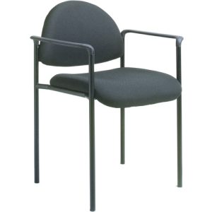 Boss Office Products  Chair,w/Arms,Crepe,23.5"x23"x30.5",BK