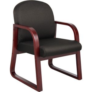 Boss Office Products Chair,Fabric,Wood Frame,24"x25"x34",BK