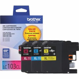 Brother Ink Cartridge, 600 Page Yield, 3/PK, CYN/MA/YW