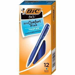 Bic  Ballpoint Pen, Retraction, Grip, 1.0mm, BE Barrel/BE Ink
