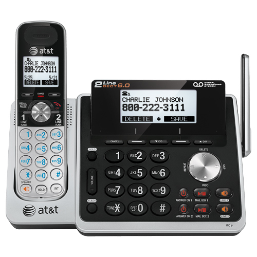 AT&T Cordless Phone, 2-Line, Dual CID/Call Waiting