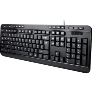 Adesso Keyboard,Spill-Resistant,Hotkeys,Membrane Keys,Black