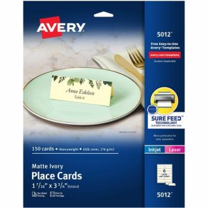 Avery Tent Cards, 2"x3-1/2", 160/PK, Ivory