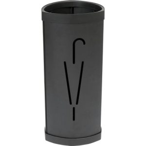 Alba, Inc  Umbrella Stand, Metal/Plastic,13-3/8"x6-1/8"x25-3/8", Black