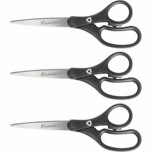 Acme United Corporation Recycled Basic Scissors, Straight, 8", 3/PK, Black