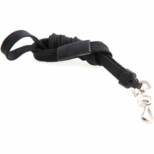 Baumgartens Breakaway Lanyard, Steel Hook, 36", 12/PK, Black