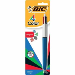 Bic Retractable Ballpoint Pen, Medium/Fine Point, 4 Color Ink