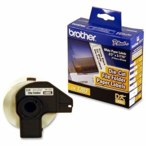 Brother File Folder Labels, f/QL, 3-7/16"x2/3", 300/RL, WE