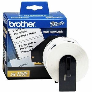 Brother Address Labels, Paper,f/QL Printer,1.1"x2.4",800/RL,WE