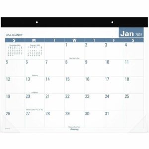 AT-A-GLANCE  E-Z Read Desk Pad, 1PPM, 12Mths, 22"x17", Multi