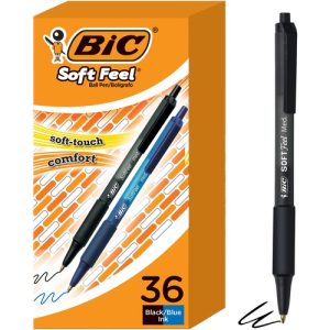 Bic  Retractable Ballpoint Pen, Med Pt, 36/BX, Ast Barrel/Ink