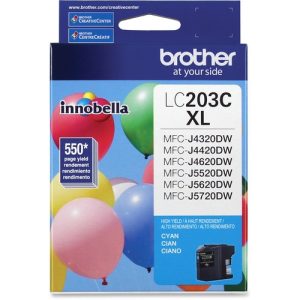 Brother Ink Cartridge, High Yield, 550 Page Yield, Cyan