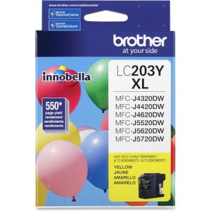 Brother Ink Cartridge, High Yield, 550 Page Yield, Yellow