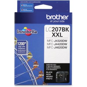 Brother Ink Cartridge, f/LC207, 1200 Page Yield, Black