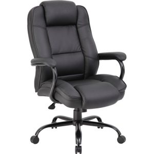 Boss Office Products  Chair, Executive, HeavyDuty, 400 lb. Cap, Vinyl, BK