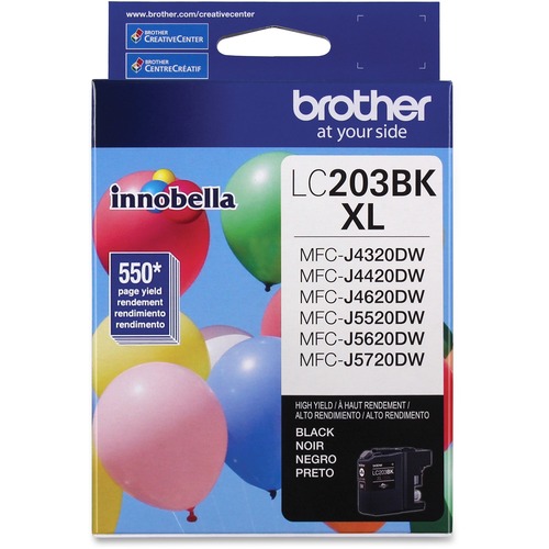Brother Ink Cartridge, High Yield, 550 Page Yield, Black