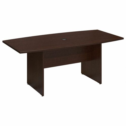 Bush Business Furniture Table,Boat Top,Wood Base,72"x36"x28.65",Mocha Cherry
