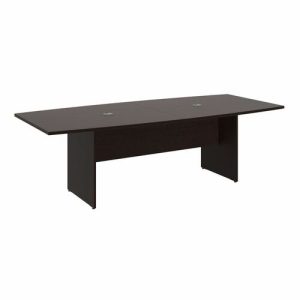 Bush Business Furniture  Table,Boat Top,Wood Base,96"x42"x28.65",Mocha Cherry