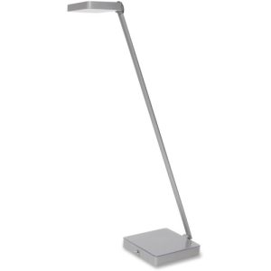 Alba, Inc  LED Desk Lamp, 40 Hrs, Aluminum/Plastic, 6"x7"x23",Silver