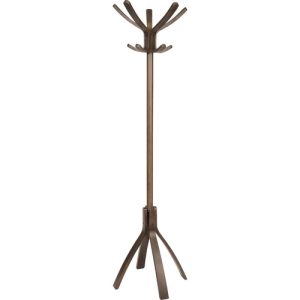 Alba, Inc  Wood Coat Stand, 4 FT, 10 Pegs, Espresso