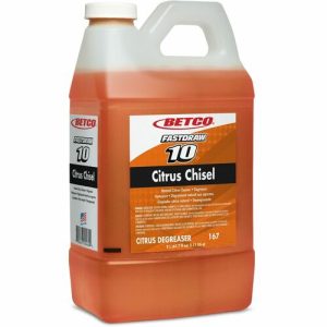 Betco Corporation  Cleaner/Degreaser,FastDraw 10,Hvy-dty,Citrus,2L,4/CT,Orange