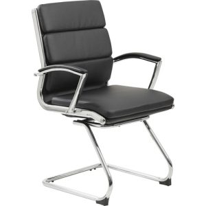 Boss Office Products  Chair, Guest, Executive, 23"Wx23"Dx39"H, Black