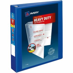 Avery  View Binder, DuraHinge, 1-1/2", 8-1/2"x11", Pac BE
