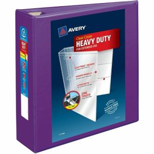 Avery  View Binder, DuraHinge, 3", 8-1/2"x11", Purple
