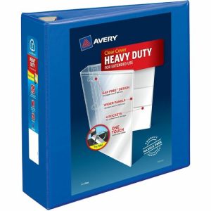 Avery  View Binder, DuraHinge, 3", 8-1/2"x11", Pac Blue