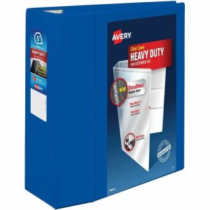 Avery  View Binder, DuraHinge, 5" Capacity, 8-1/2"x11", Pac Blue