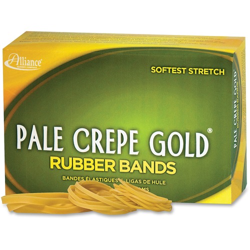 Alliance Rubber Company Rubber Bands, No.54, 1lb, Pale Crepe Gold