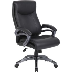Boss Office Products  Chair, Executive, Double Layer, 27"Wx30"Dx44"H, Black