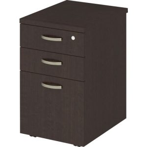 Bush Business Furniture  Pedestal,B/B/F,Mobile,16"x20"x25.37",Mocha Cherry